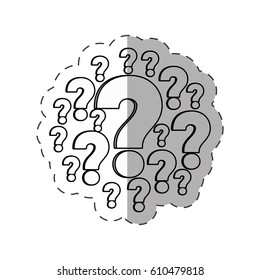question mark image outline vector illustration eps 10
