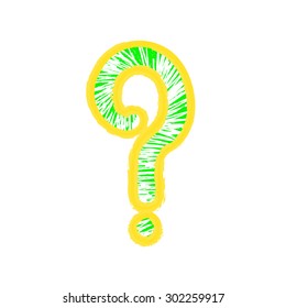 Question mark isolated illustration on white background
