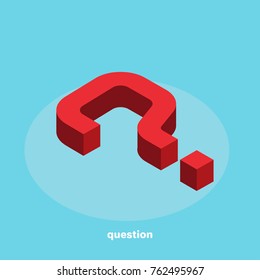 Question Mark In Isometric Style