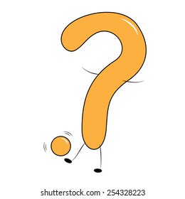 Question Mark Kicking a ball