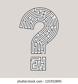 Question mark labyrinth, multi purpose concept