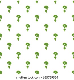 Question mark from latin alphabet with numbers and symbols made of green slime. Font can be used for Halloween design and other purposes