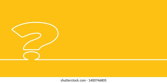 Question mark line drawing pattern. FAQ icon or FAQs pictogram. Questions business Concept. Big Idea, problem, attention warning. Answer, reply sign. Solution problem