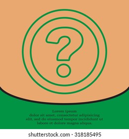 question mark line icon