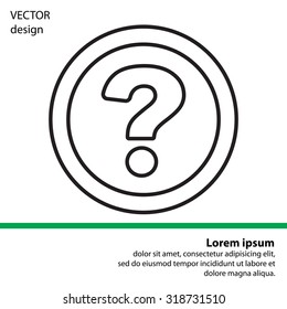 question mark line icon
