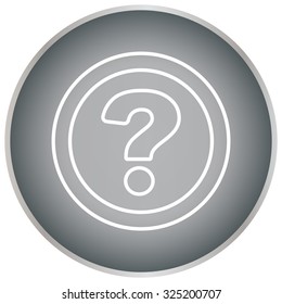 question mark line icon