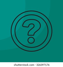 question mark line icon