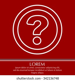 question mark line icon