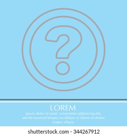 question mark line icon