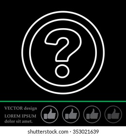 question mark line icon