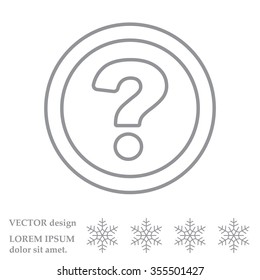 question mark line icon