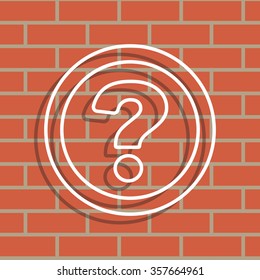 question mark line icon