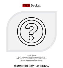 question mark line icon