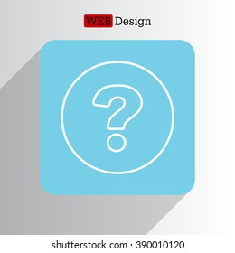 question mark line icon
