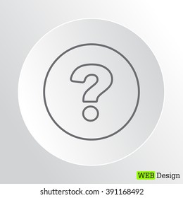 question mark line icon
