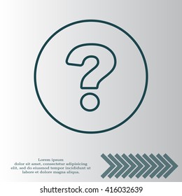 question mark line icon
