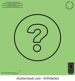 question mark line icon