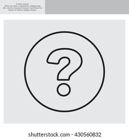 question mark line icon