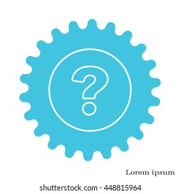 question mark line icon
