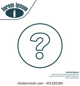 question mark line icon