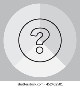 question mark line icon