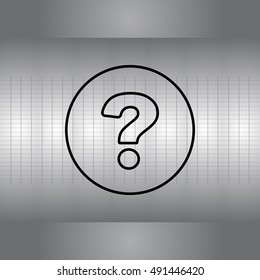 question mark line icon