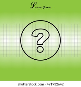 question mark line icon