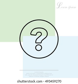 question mark line icon