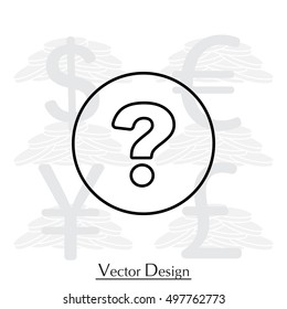question mark line icon