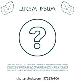 question mark line icon