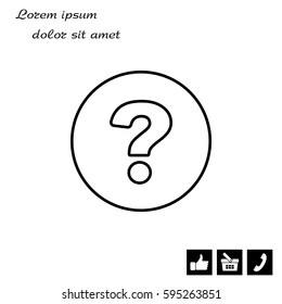 question mark line icon
