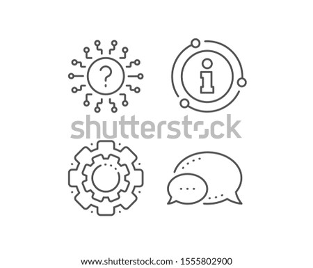 Question mark line icon. Chat bubble, info sign elements. Quiz chat bubble sign. Faq system. Linear question mark outline icon. Information bubble. Vector