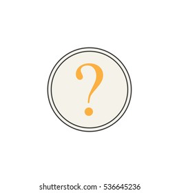 Question mark line icon, help sign, FAQ, social media, filled vector graphics, a colorful linear pattern on a white background, eps 10.