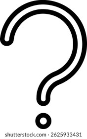 question mark line icon illustration vector