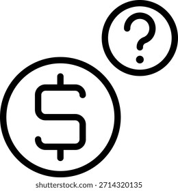 Signo de interrogación Icono de línea Ilustración Vector
