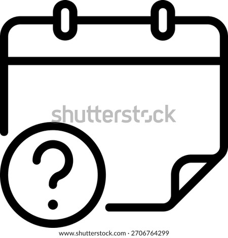 question mark line icon illustration vector