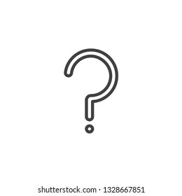 Question mark line icon. linear style sign for mobile concept and web design. Unknown question outline vector icon. Ask for help symbol, logo illustration. Pixel perfect vector graphics