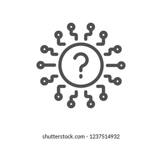 Question mark line icon. Quiz chat bubble sign. Faq system. Quality design flat app element. Editable stroke Question mark icon. Vector