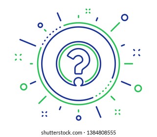 Icono de línea de signo de interrogación. Signo de ayuda de soporte técnico. Símbolo de preguntas frecuentes. Elementos de diseño de calidad. Botón del signo de interrogación de tecnología. Trazo editable. Vector