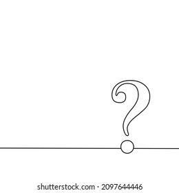 question mark line isolated on a white background. vector