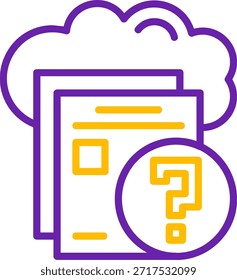 Question mark Line Two Color Vector Line Two Color Vector Icon Design Design