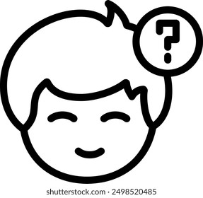 Question mark Line Vector Icon Design