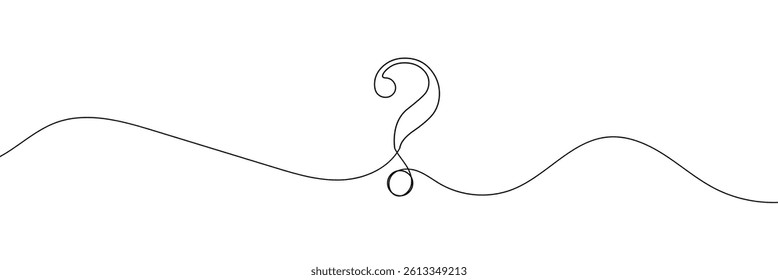 Question mark linear background. One continuous drawing of a question mark. Vector illustration .EPS 10 . 