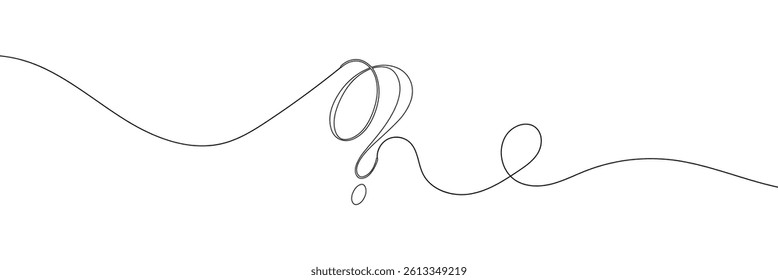 Question mark linear background. One continuous drawing of a question mark. Vector illustration .EPS 10 . 