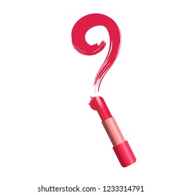 question mark lipstick.