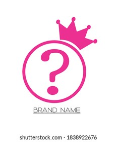 Question mark Logo Design Vector. Royal Logo Type