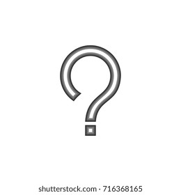 Question mark logo design vector