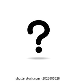 Question mark logo icon isolated on white background. Vector illustration