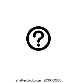 Icono del logotipo del signo de interrogación aislado en fondo blanco. Ilustración del vector
