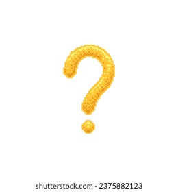 Question Mark Logo Icon in Pixel Art